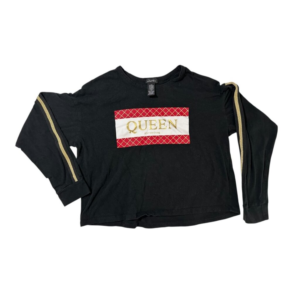 Justify | “Queen of Everything” Long Sleeve Tee | Juniors Size XL